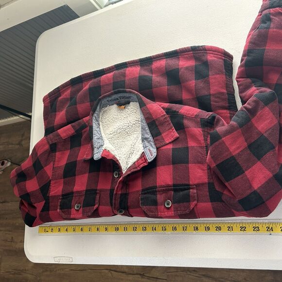 Tailor Vintage Mens Jacket Large Plaid Warm Thick Pockets Sherpa Lined Heritage - Picture 9 of 14